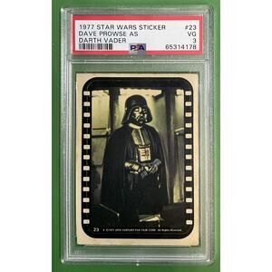 Star Wars 1977 Darth Vader Sticker #23 PSA 3 CERT#65314178